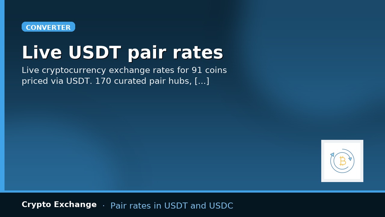 How a crypto-to-crypto conversion works through USDT